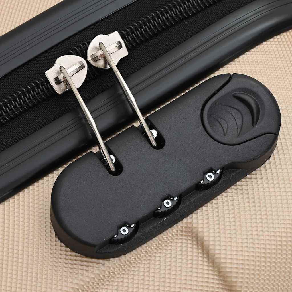 3 Piece Luggage Set Champagne 50 X 31 X 78 Cm ABS Plastic