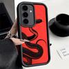 Coque de téléphone pour Samsung Galaxy S26 S25 Ultra S24 FE Coque Serpent Noir Doodle S23 Plus S22 + S21 S20 5G Silicone Souple Funda