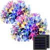 LED Cherry Blossom Solar String Lights for Outdoor Patio & Balcony Decor