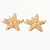 Seaside earrings summer ocean vacation wind alloy starfish earrings women's European and American niche exaggerated earrings