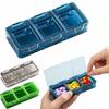 Large Capacity Portable Pill Box Waterproof Food-Grade Travel Medicine Case Transparent 3-Compartment Daily Pill Organizer