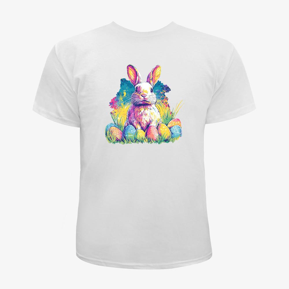 Easter Bunny with Easter Eggs Tee Women, Men Graphic Design Unisex T-Shirt Unisex T-Shirt XXL