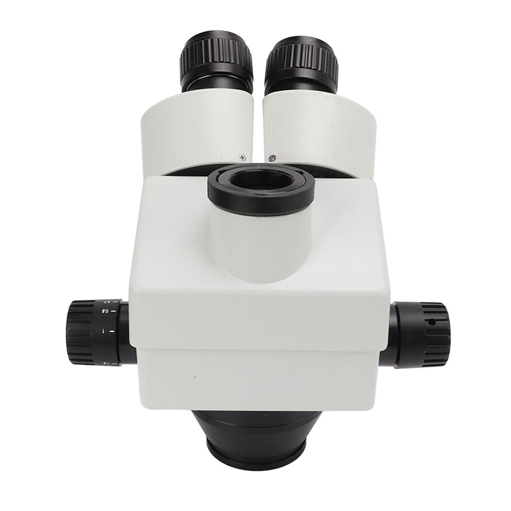 7X45X 3.5X45X Zoom Microscope Head with 0.5X+1X Object Lens High Resolution Trinocular Stereo Microscope Head
