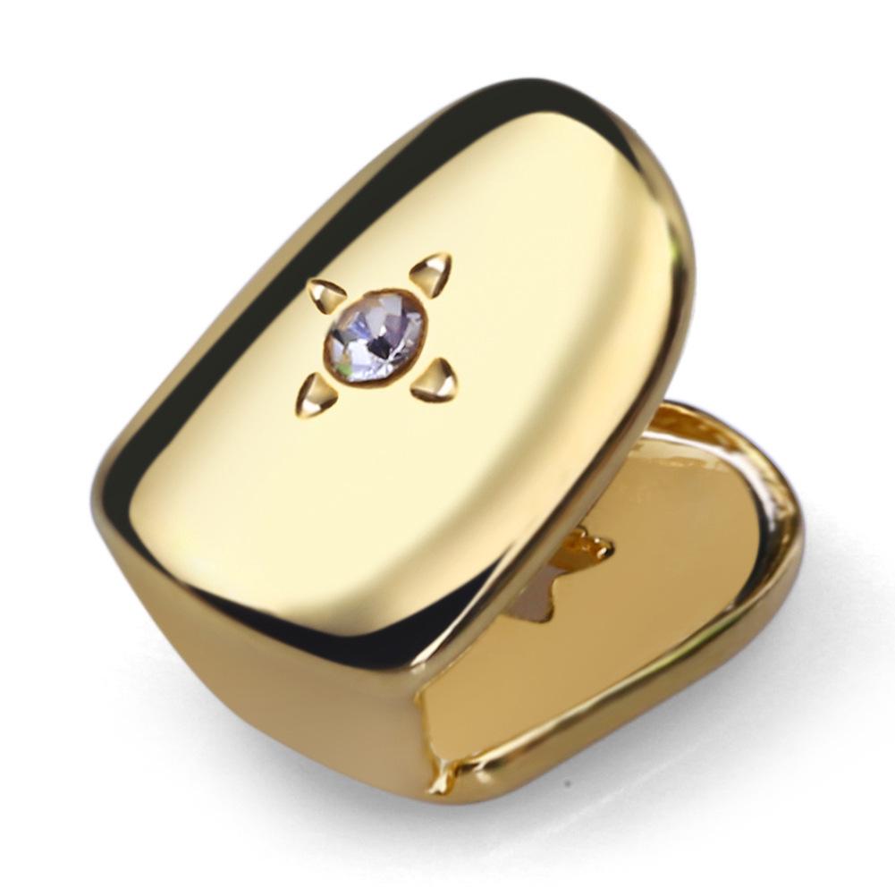 

Gold Single-Diamond Star Grillz - Hip-Hop Rapper Style золотий