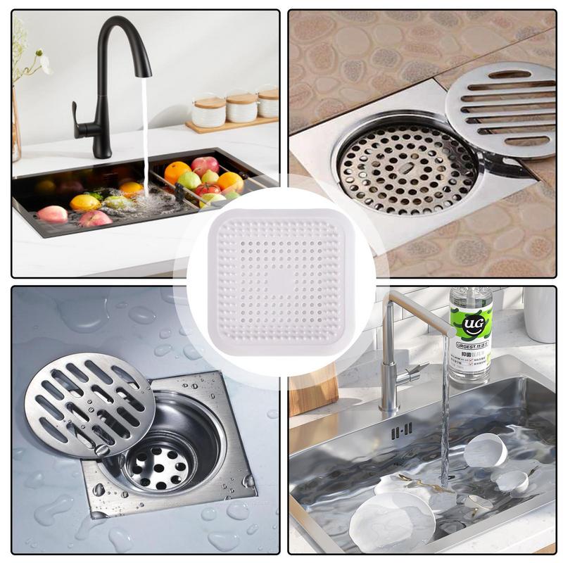 Shower Drain Cover Hair Catchers Shower Stopper Cover Anti-clogging Sink Strainer Protector Floor Drain Cover For Kitchen