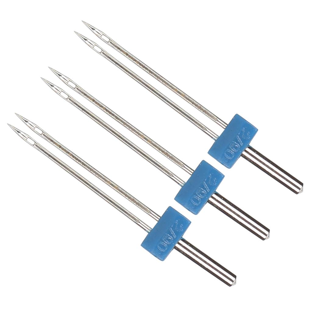3Pcs Double Needles Pins Stainless Steel Threading and Hooking Stitches Sewing Accessories