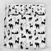 Printed Cartoon Cat Bed Linen Set Black White Duvet Set Pillowcase Twin Beddings Bedroom Comforter Bedding Sets High Quality