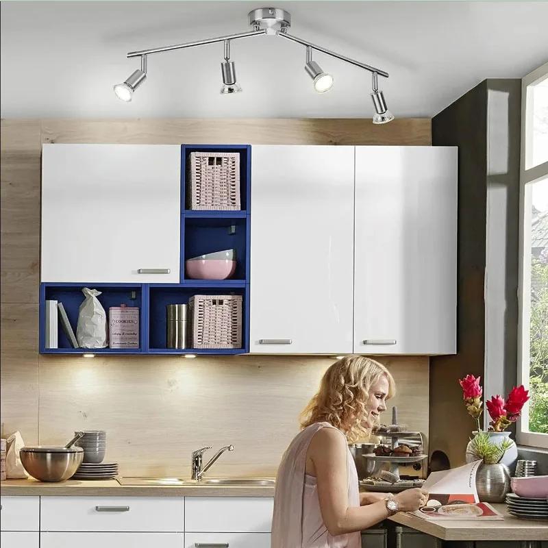 Nordic Stainless Steel Ceiling Light Multiple Strip LED Spotlights Living Room Chandeliers Lamps Home Decor Lighting Fixtures