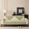 New Thousand Bird Grid Sofa Cushion Winter Thickened Warm Plush Seat Mat High End Fashionable Non Slip Dust Proof Couch Cover