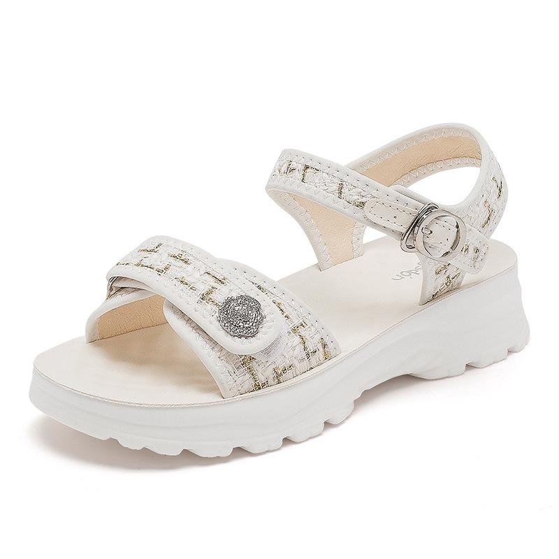 Augustine Roman sandals women's platform spring and summer 2025 new fashion Internet celebrity temperament wear beach shoes