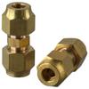 2 Pcs 1/4" Air-Conditioning Copper Pipe Butt Joint Extension Copper Pipe Joint Copper Pipe Quick Joint  Middle Flared Joint