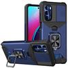 For MOTO G Stylus 5G 2025 PC with Stand Ring Sliding Window Multifunctional Magnetic Anti-Drop Anti-Fingerprint Phone Case