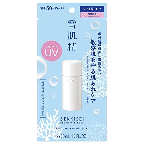 Sekkisei Clear Wellness (for Sensitive Skin) UV Mild Milk 50mL SPF50+/PA+++ Mild Moisturizing Anti-Blemish