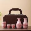 Changqi Różowy Peon Ceramiczny Zestaw do Sake