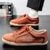 Fashion 2025 Spring New Style Men's Low Top Flat Shoes Thick Soled Height Increasing Casual Shoes Lightweight Non slip Lace Up Sneakers