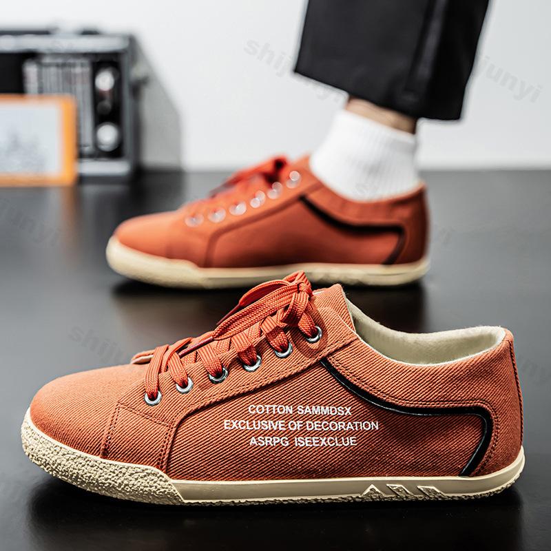 Fashion 2025 Spring New Style Men's Low Top Flat Shoes Thick Soled Height Increasing Casual Shoes Lightweight Non slip Lace Up Sneakers