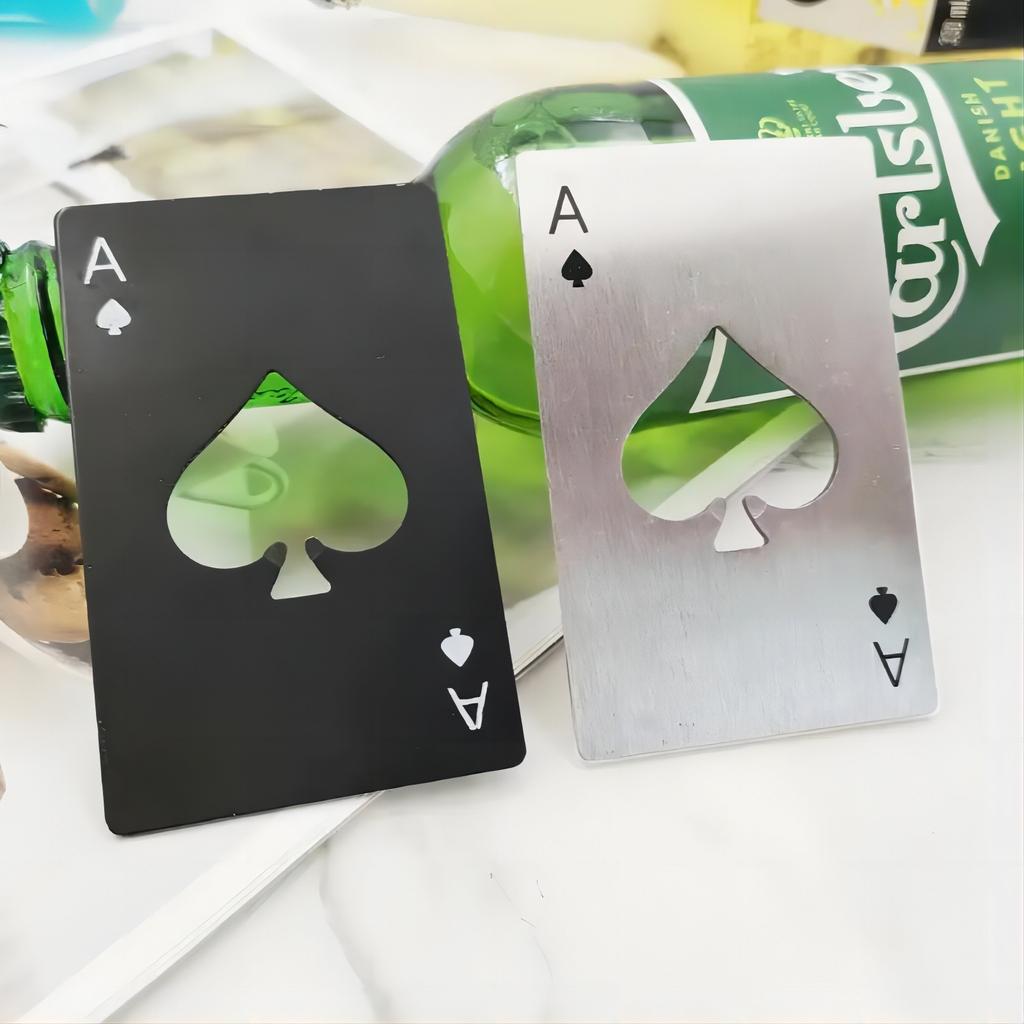 Creative poker beer bottle opener Stainless steel bottle opener Spades A bottle opener Beer individual wine opener