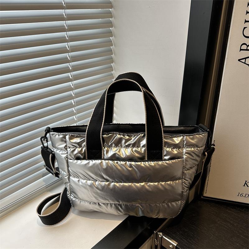 Trendige Modehandtasche Damenhandtasche Herbst und Winter neu Baumwolltasche mit großer Kapazität einfache Schulter-Tragetasche