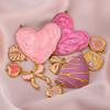 2P Stainless Steel Pendant Series Pink Pendant Multiple Choice Earring Components DIY Necklace Jewelry Accessories