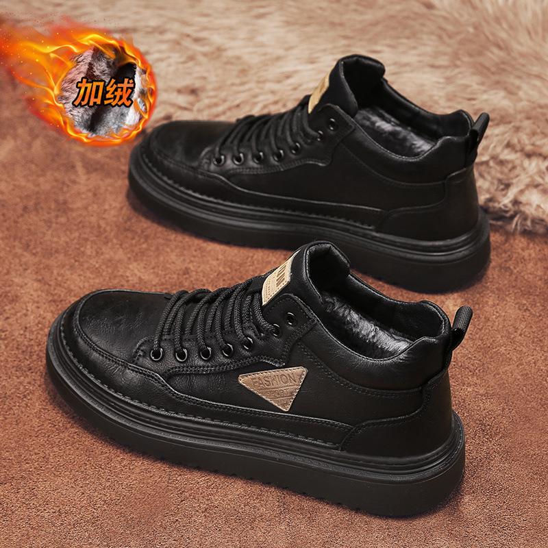 

Мужская обувь осень-зима 2024 года, новые модные повседневные брюки из бархата, британские ретро-ботинки Little Martin 44