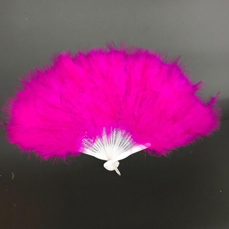 Folding Feather Fan Handheld Fairy Fan New Year Birthday Gift Supplies