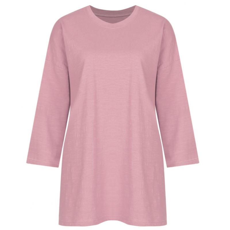 Shop  Women Slub Cotton 3 4 Sleeve Tee White Dai Wsh 1112