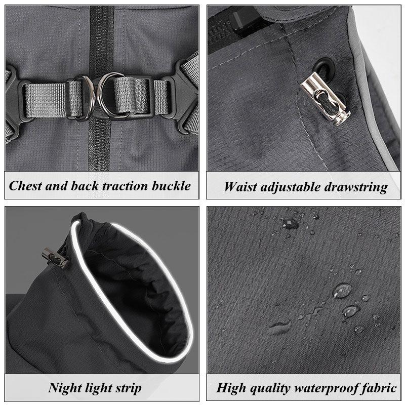 Dog Raincoat with Harness - Adjustable Waterproof Reflective Jacket for Small Dogs (Outdoor Protection for Chihuahua & Yorkie)
