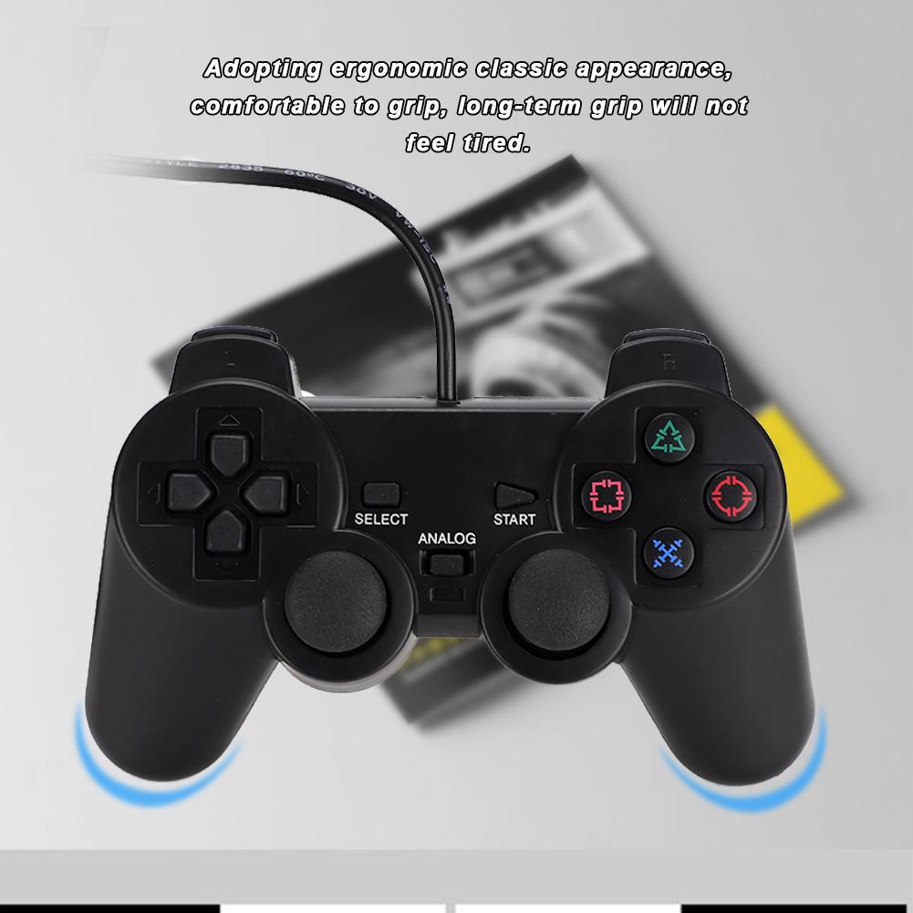 Buy Dual Motor Highly Sensitive Wired Gamepad Game Handle for PS2 Game ...