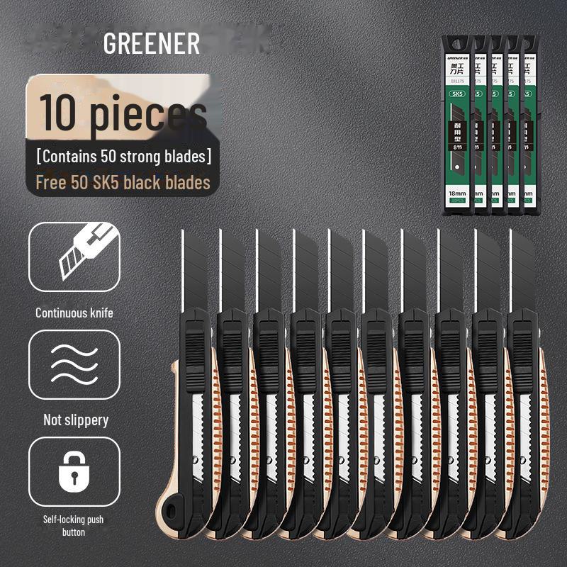 Green Forest Heavy-Duty All-Steel Utility Knife: Industrial-Grade, Thickened, Durable, Large Wallpaper & Paper Cutter