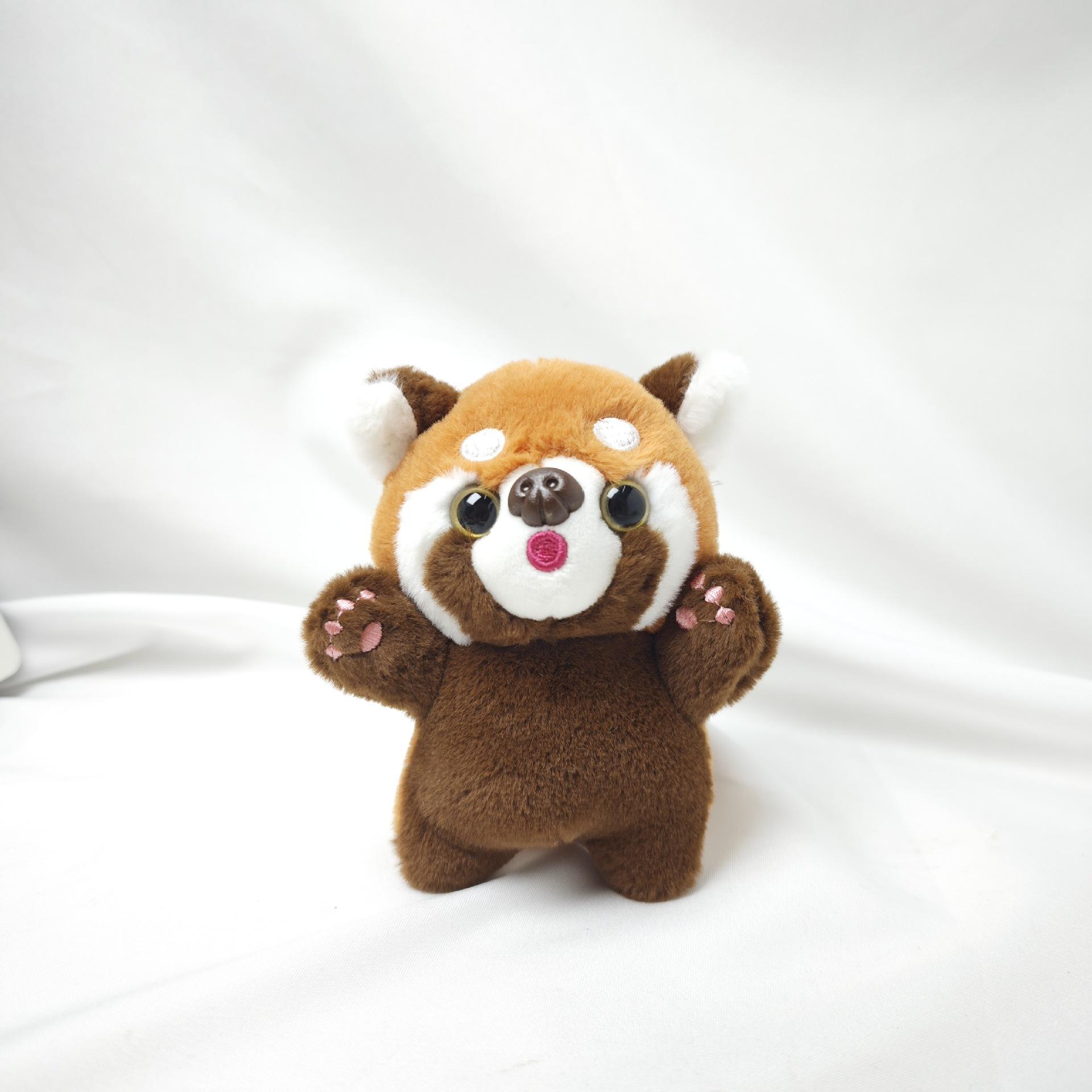 

Cute Little Raccoon Pendant Plush Toy Panda Keychain Grab Machine Doll Doll Backpack Pendant 10cm коричневий