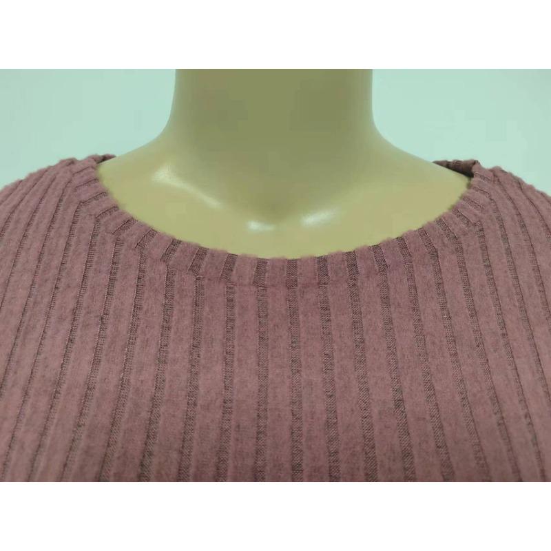 Women's Plus Size Autumn Pit Stripe Milled Long Sleeve Shorts Suit