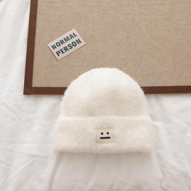 Hat Women's Korean Style Autumn and Winter Fashion Versatile Wool Hat Thickened Knitted Hat Warm and Personalized College Cool Hat