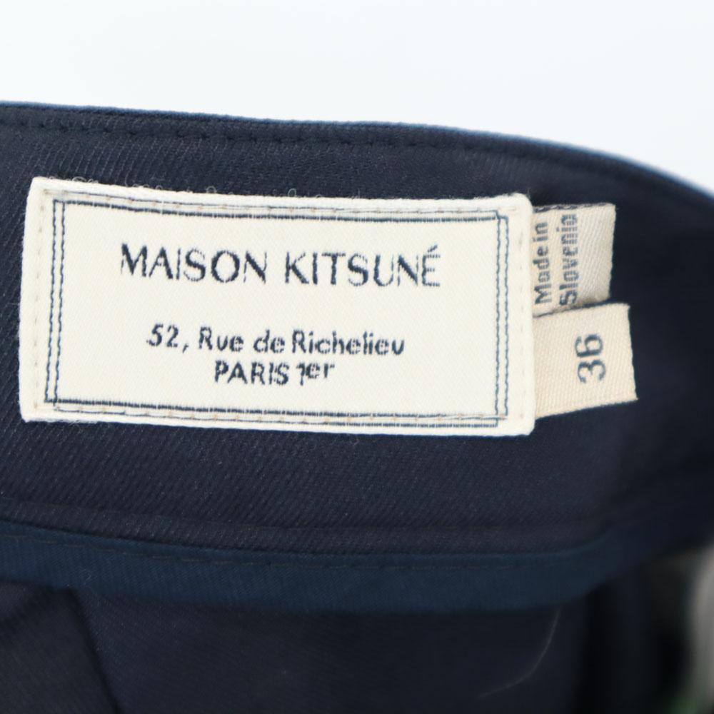 Maison Kitsune Slacks Pants 36 Navy Tapered Women Used