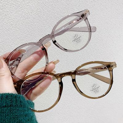 Retro Runde Kleine Fassung Myopie Brillenrahmen Literarischer Brillenrahmen Damen Anti-Blaulicht Brille Herren