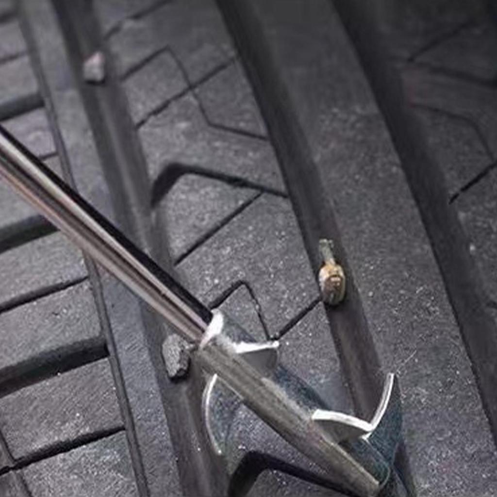 Car Tire Cleaning Hook Multifunctional Stone Auto Tire Stone Cleaner Groove Remover Detachable Screwdriver Car Tyre Repair Tools