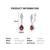 925 Sterling silver clasp earrings 2.86ct natural pear 6*8mm garnet gemstones Simple fine jewelry for women's Festival gifts