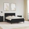 LED Light Strip Bed Frame with Headboard 2 pcs PU Leather