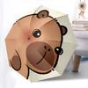 Cute Capybara Automatic Folding Umbrella Compact 8 rib Design, Unique Style, Suitable for Everyday Outdoor Use, Perfect Gift for Friends and
