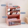 6-Grid Desktop Storage Drawers Oblique Insertion Stationary Organizer  Office Supplies