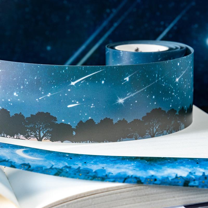 Endless Journey Scenic PET Tape: Travel, Mountains, Rivers, Meteorites Decor Stickers