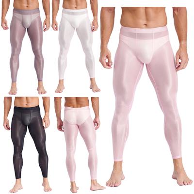 Pánske ultratenké hodvábne joga legíny Elastický pás Priedušné telocvičné legíny Vylepšený dizajn vrecúška Pružné cvičebné nohavice