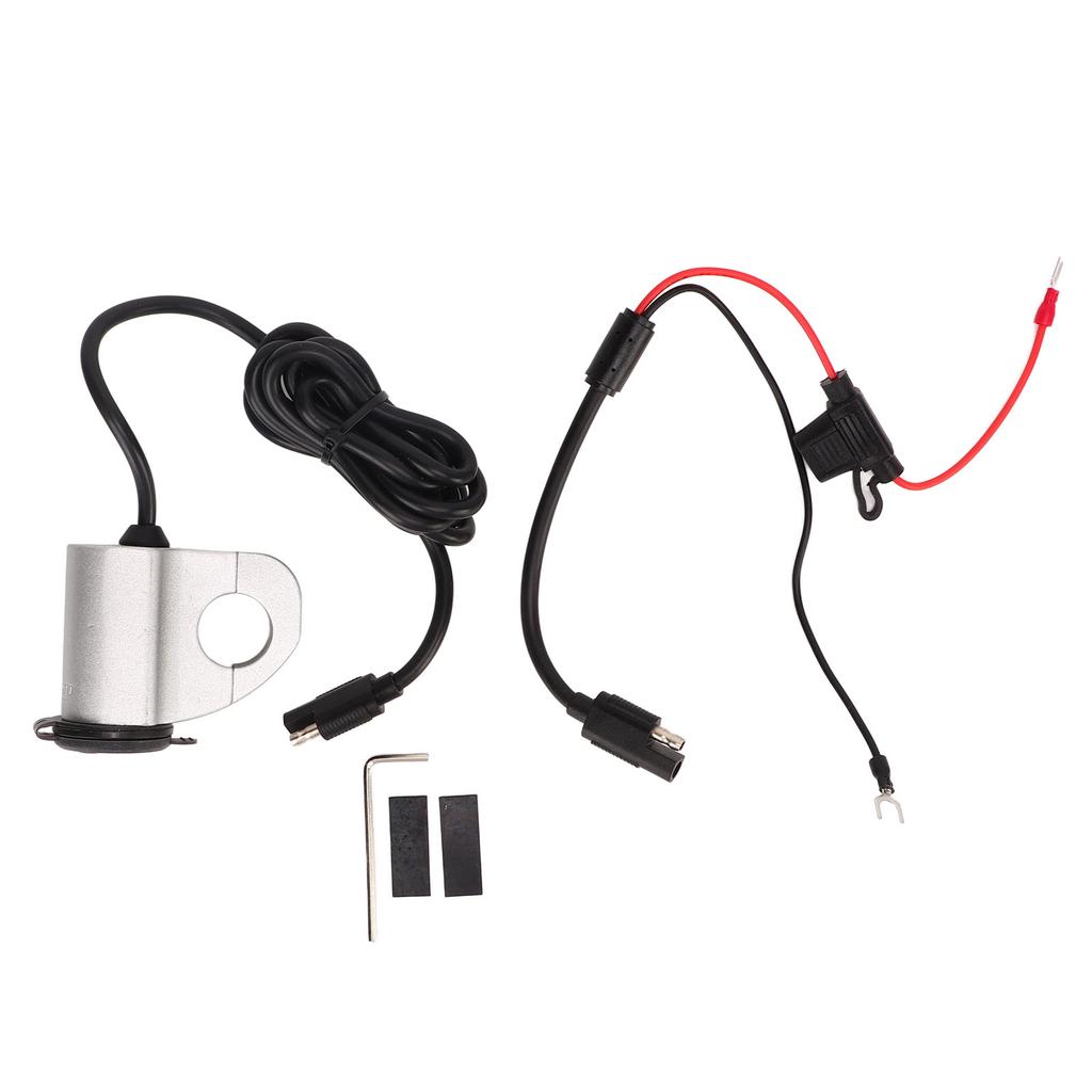 Motorcycle USB Charger Waterproof 12V Power Adapter Digital Display Voltage with Switch