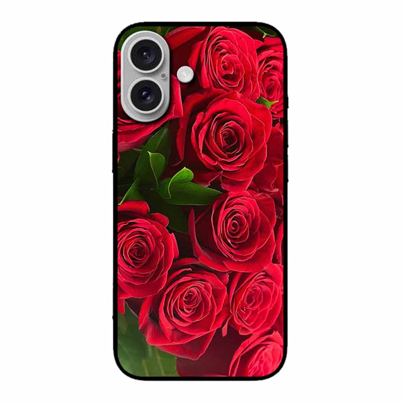 For Iphone 17 5G Case 2025 6.3" Bag Flowers Black TPU Silicone Soft Back Cover For Iphone 16 Plus 17 Phone Case Shockproof Shell