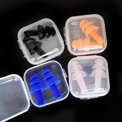 2 tapones para los oídos de silicona impermeables para natación y moto