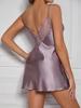 Women's Silk Satin Camisole Nightdress with Lace Trim
