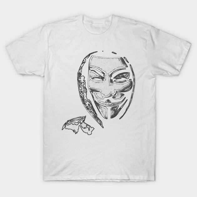 Unisex Fashion TShirt Anonymous Vendetta Print TShirt Plus Size XS-6XL T-Shirt 100%Cotton Tops O Neck Short Sleeve Tees