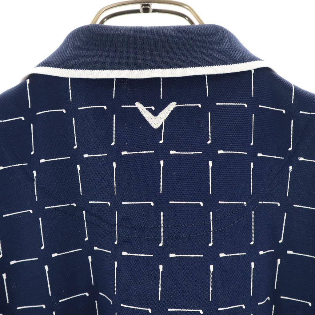 Callaway Overall handle Short sleeve Polo shirt LL Navy system Men's Used