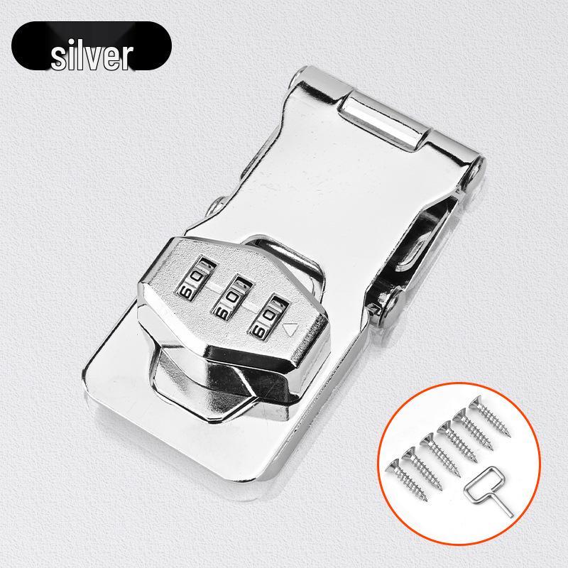 Punch-Free Combination Lock for Wardrobes, Drawers, Fridges, Safety and Security, Anti-Theft Double Door and File Cabinet Sliding Door Lock