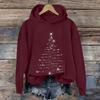 Ladies' Christmas Printed Casual Long Sleeved Round Neck Sports Hoodie Top