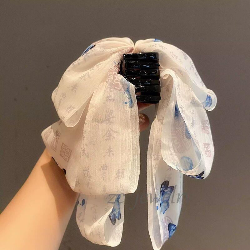 Elegant Retro Satin Bow Hair Clip for Women - Perfect for Low Ponytails and Head Ornaments